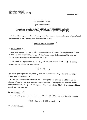 Séminaire Bourbaki, Vol. 7, 1961-1962, Exp. 223-240