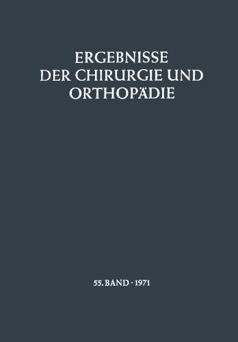 Ergebnisse der Chirurgie und Orthopädie