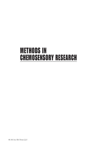 Methods in chemosensory research