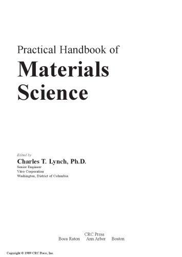 Practical handbook of materials science