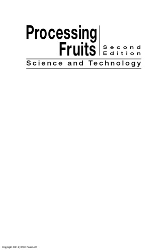 Processing fruits : science and technology