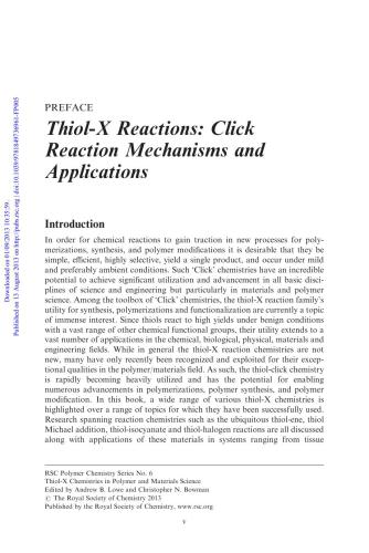 Thiol-X chemistries in polymer and materials science