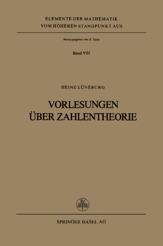 Vorlesungen über Zahlentheorie