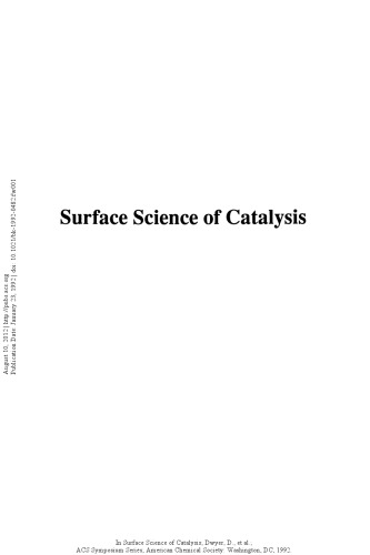 Surface Science of Catalysis. In Situ Probes and Reaction Kinetics