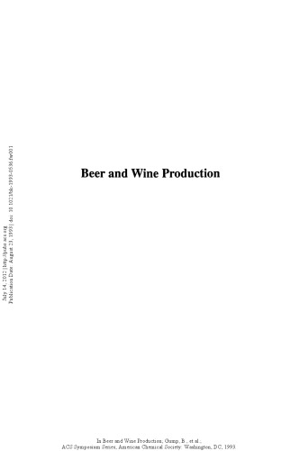 Beer and Wine Production. Analysis, Characterization, and Technological Advances