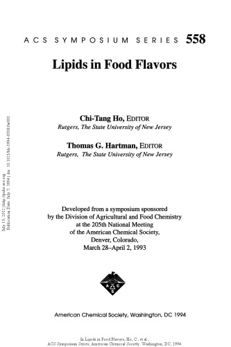 Lipids in Food Flavors