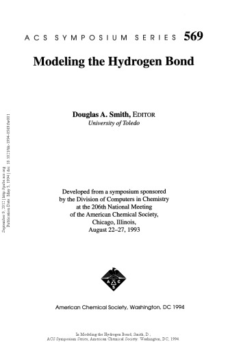 Modeling the Hydrogen Bond