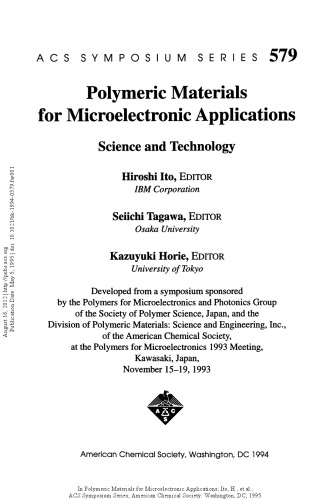 Polymeric Materials for Microelectronic Applications. Science and Technology