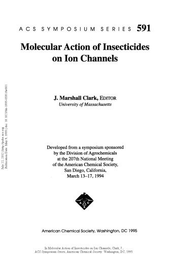 Molecular Action of Insecticides on Ion Channels