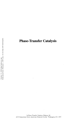 Phase-Transfer Catalysis. Mechanisms and Syntheses