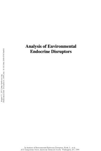 Analysis of Environmental Endocrine Disruptors