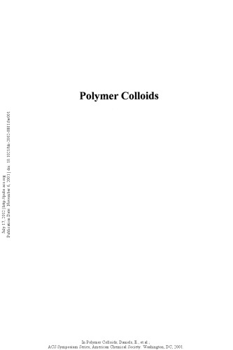 Polymer Colloids. Science and Technology of Latex Systems