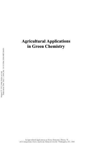 Agricultural Applications in Green Chemistry