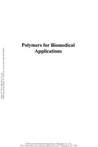 Polymers for Biomedical Applications