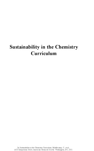 Sustainability in the Chemistry Curriculum