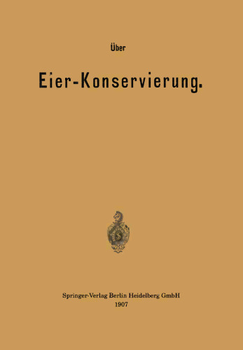 Über Eier-Konservierung