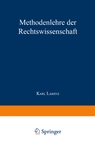 Methodenlehre der Rechtswissenschaft