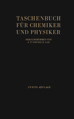 Taschenbuch für Chemiker und Physiker