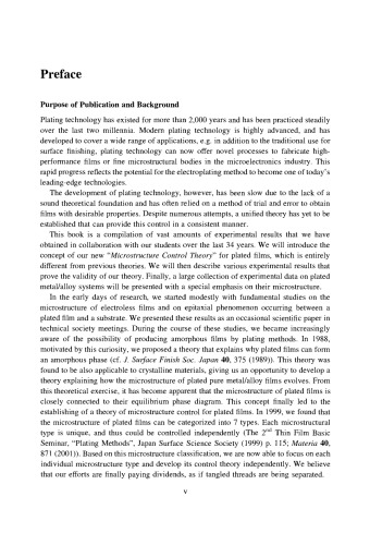 Nano Plating - Microstructure Formation Theory of Plated Films and a Database of Plated Films. Microstructure Control Theory of Plated Film and Data Base of Plated Film Microstructure