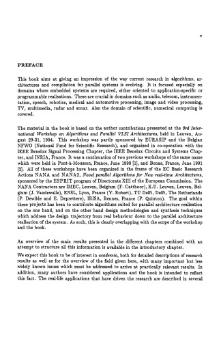 Algorithms and Parallel VLSI Architectures III. Proceedings of the International Workshop Algorithms and Parallel VLSI Architectures III Leuven, Belgium, August 29–31, 1994