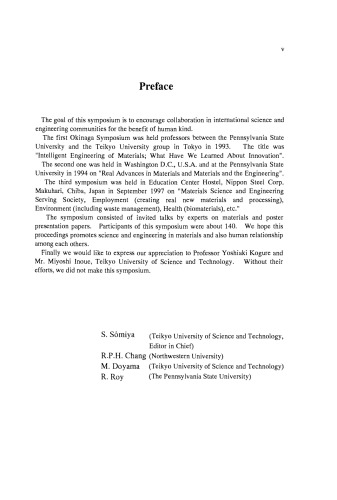 Materials Science and Engineering Serving Society. Proceedings of the Third Okinaga Symposium on Materials Science and Engineering Serving Society, Chiba, Japan, 3–5 September, 1997