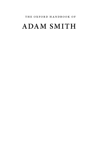 The Oxford Handbook of Adam Smith