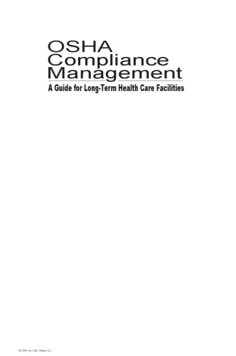 OSHA compliance management : a guide for long-term health care facilities