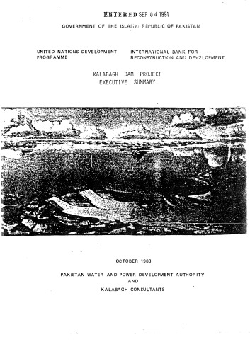 Kalabagh Dam [Pakistan] Project: Executive Summary October 1988