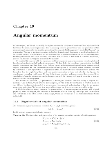 Quantum Mechanics: Fundamental Principles and Applications: Angular Momentum Champter