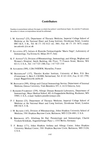 Asthma and Allergic Diseases: physiology, immunopharmacology, and treatment