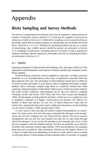 Ecological Risk Assessment for Contaminated Sites