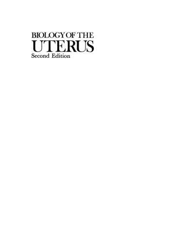 Biology of the uterus