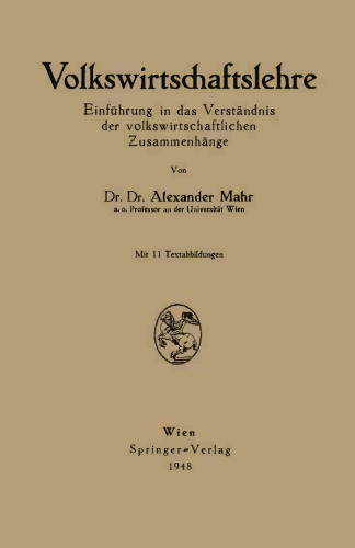 Volkswirtschaftslehre: Einführung in das Verständnis der volkswirtschaftlichen Ƶusammenhänge