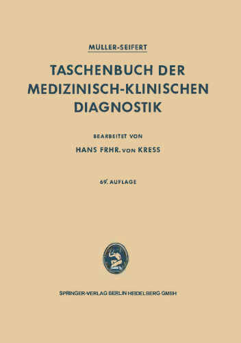 Taschenbuch der Medizinisch-Klinischen Diagnostik