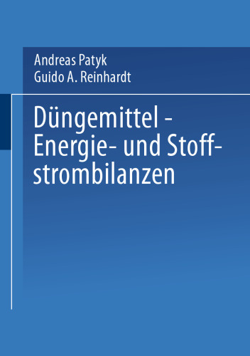 Düngemittel — Energie- und Stoffstrombilanzen