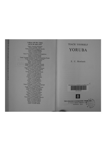 Teach Yourself Yoruba: A Complete Course for Beginners