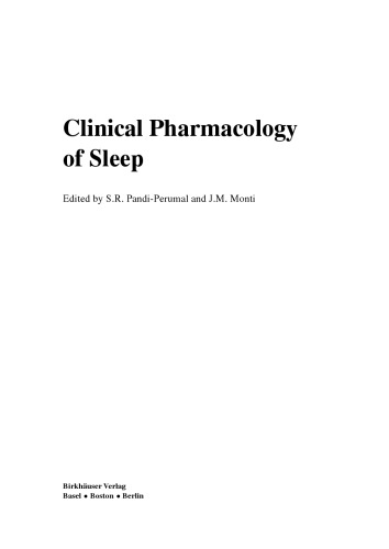 Clinical Pharmacology of Sleep