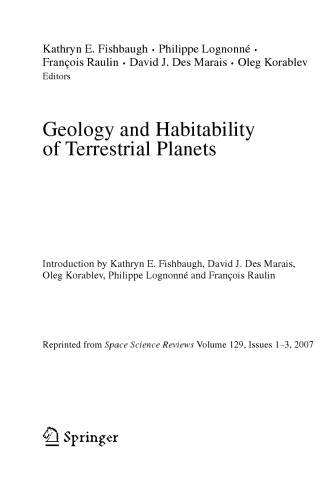 Geology and Habitability of Terrestrial Planets