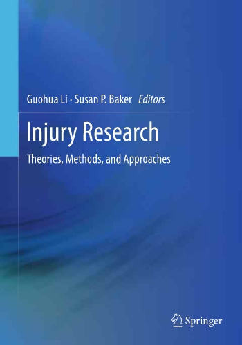 Injury Research: Theories, Methods, and Approaches