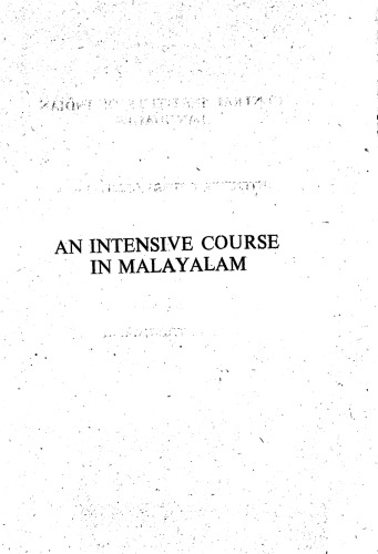 An intensive course in Malayalam