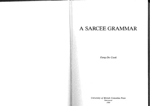 A Sarcee grammar