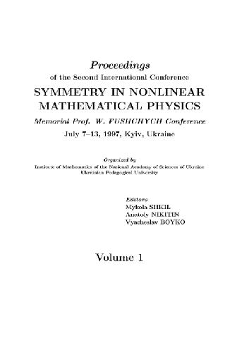 Symmetry in nonlinear mathematical physics