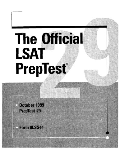 LSAT PrepTest 29