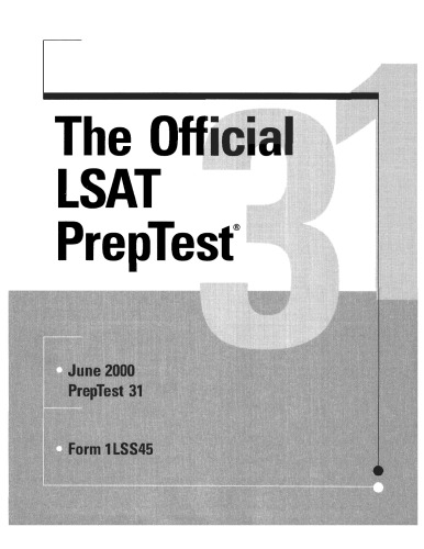 LSAT PrepTest 31