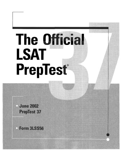 LSAT PrepTest 37