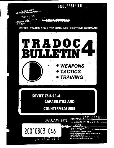 Soviet ZSU-23-4. Capabilities and countermeasures