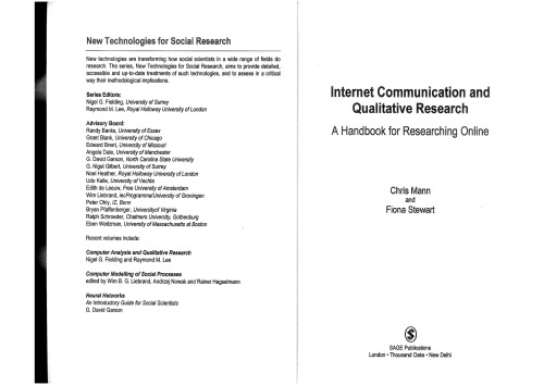 Internet Communication and Qualitative Research: A Handbook for Researching Online