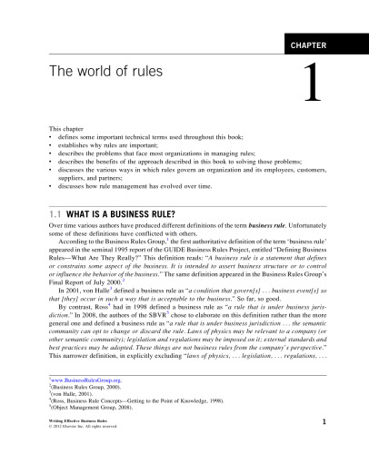 Writing Effective Business Rules