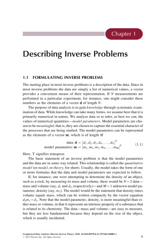 Geophysical Data Analysis: Discrete Inverse Theory