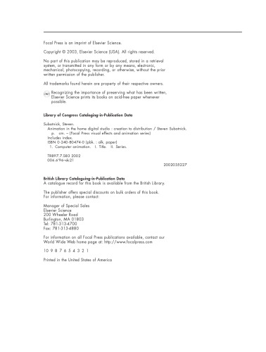 Animation in the Home Digital Studio. Creation to Distribution